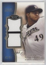 2012 Topps Tier One Top Shelf Relics Dual 40/50 Yovani Gallardo #TSDR-YG 0b2