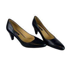 Ecco Women's Black Heels Pumps Leather Size 39 Office Professional Comfort