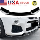 For BMW X3 F25 X4 F26 LCI M Sport 2014-2017 Front Bumper Spoiler Lip Gloss Black