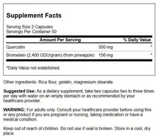 Swanson Dietary Supplements Quercetin & Bromelain Capsule 100ct