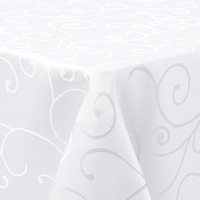 Homaxy Tischdecke Abwaschbar Jacquard Rechteckig 80X80Cm, Weiß