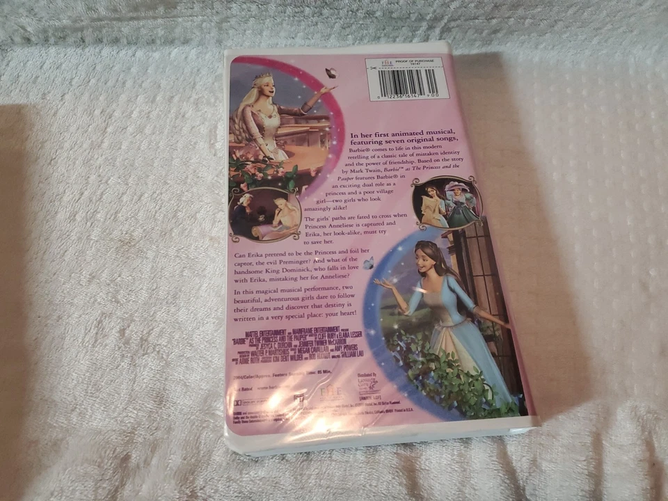 Barbie Lot Clamshell VHS Kids Movies Nutcracker Swan Lake Princess & The Pauper  Foto 3 de 4
