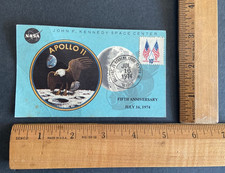 Original July 16, 1974 NASA JFKSC Apollo 11 Fifth Anniversary Access Badge Original July 16, 1974 NASA JFKSC Apollo 11 Fifth Anniversary Access Badge