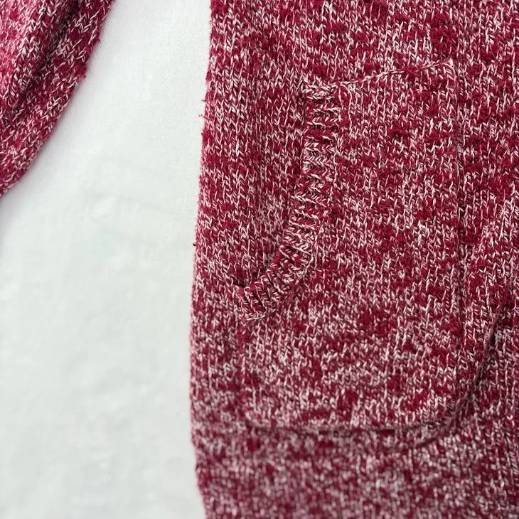 Women's L.L. Bean Size Small Open Shawl Cardigan Sweater Marbled Pink/ White - Image 2 of 4