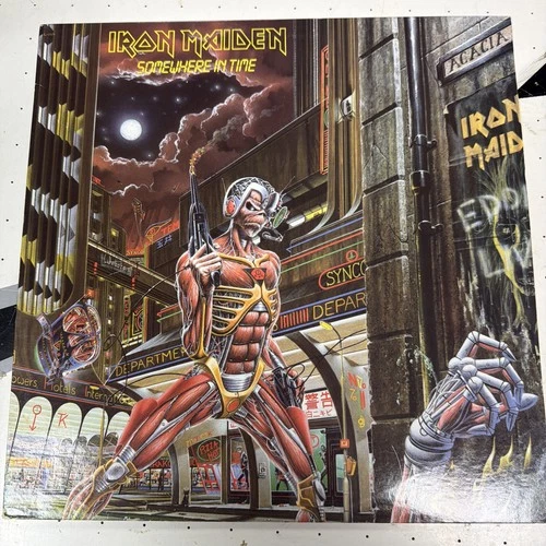 IRON MAIDEN SOMEWHERE IN TIME LP DMM STERLING SOUND 1986 CAPITOL SJ-12524 METAL