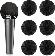 100PCS Microphone Cover Disposable Non-Woven Microphone Windscreen Protective Ca