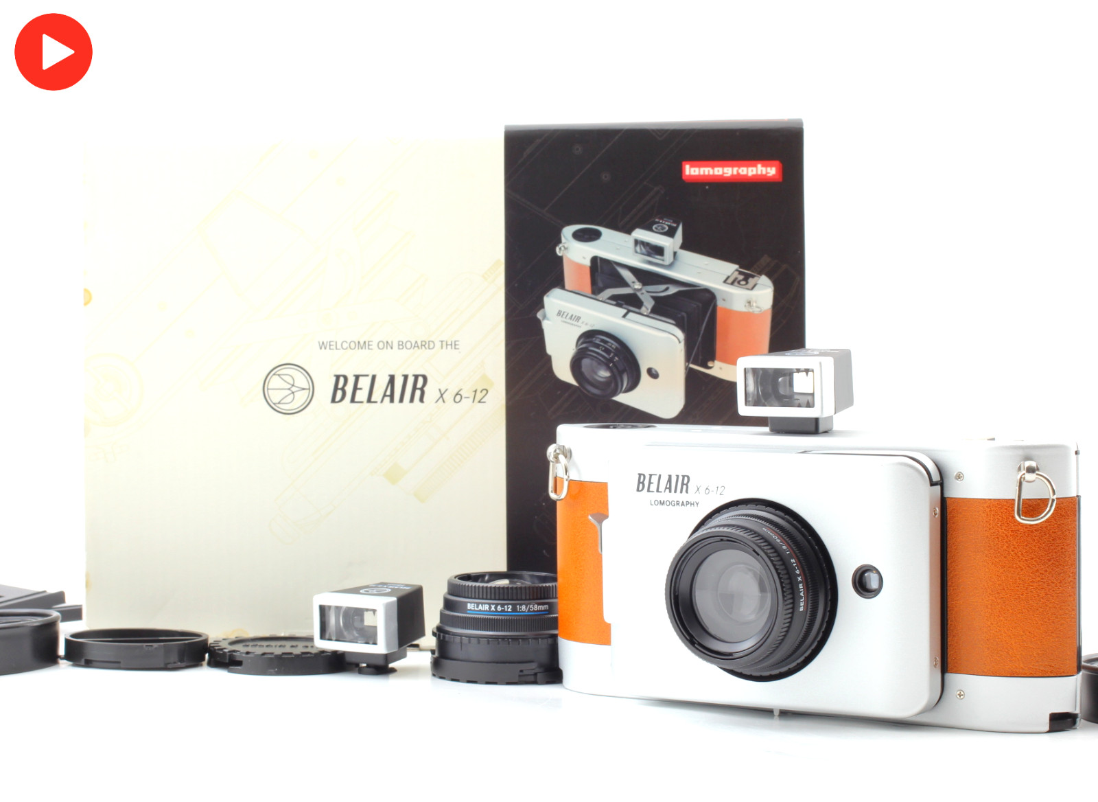 Lomography Belair X 6-12 Medium toy Film Camera 58mm 90mm Tested JAPAN [T MINT]