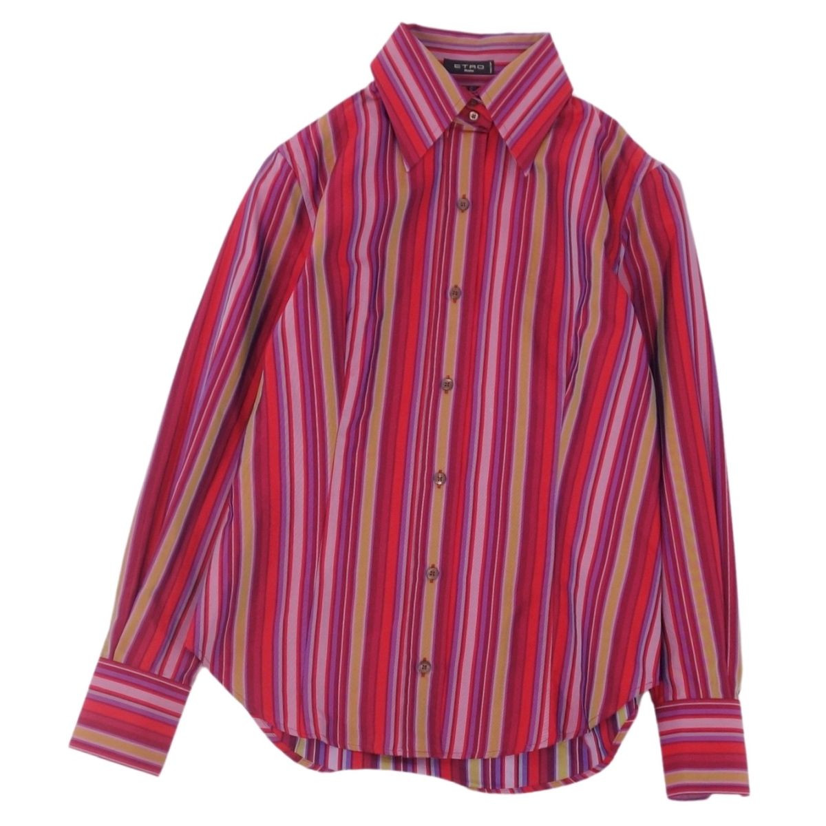 made in ITALY ETRO big scurff 128×128cm Etro Long Sleeve Striped Shirt Cotton Silk Top Made in Italy