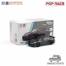 Xcartoys x POP RACE 1:64 992 STINGER CARBON EDITION BLUE LINE Diecast Model Car 