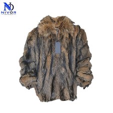 Mens Real Coyote Fur Jacket Genuine Fur Winte...