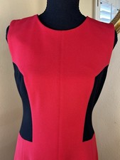 Tommy Hilfiger Red And Black Color Block Dress