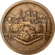[#1525363] France, Medal, Ile de la Cité, Notre Dame, Paris, 1970, Bronze, Tu, r