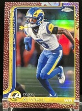 2025 Topps Chrome Tutu Atwell Football Leather Refractor #167- LA Rams