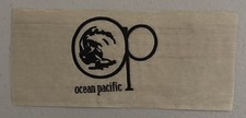 Original Vintage Ocean Pacific OP Surf Logo Graphic Black Mini Iron On Transfer