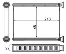 Wärmetauscher Innenraumheizung MAHLE AH 250 000S für CUBE Z12 JUKE F15 LEAF ZE0
