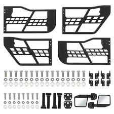 4x Tubular Half Doors Side Mirrors for 2018-2025 Jeep Wrangler JL JLU Gladiator