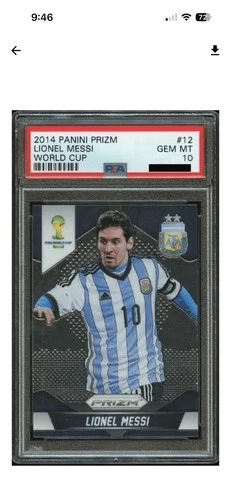 Panini 2014 Prizm World Cup Lionel Messi #12 Argentina PSA 10