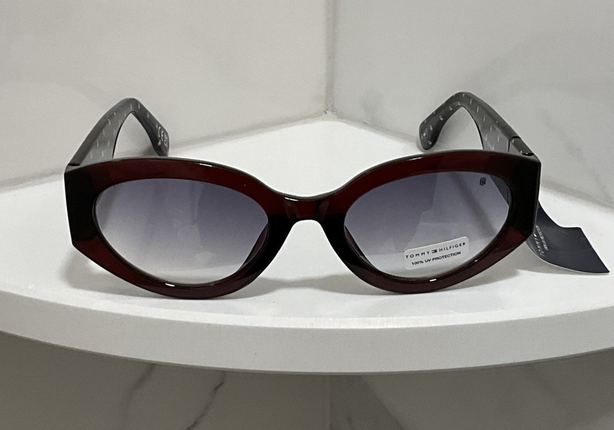 NWT TOMMY HILFIGER Womens Sunglasses WP OL648 Ruby/Gray | eBay