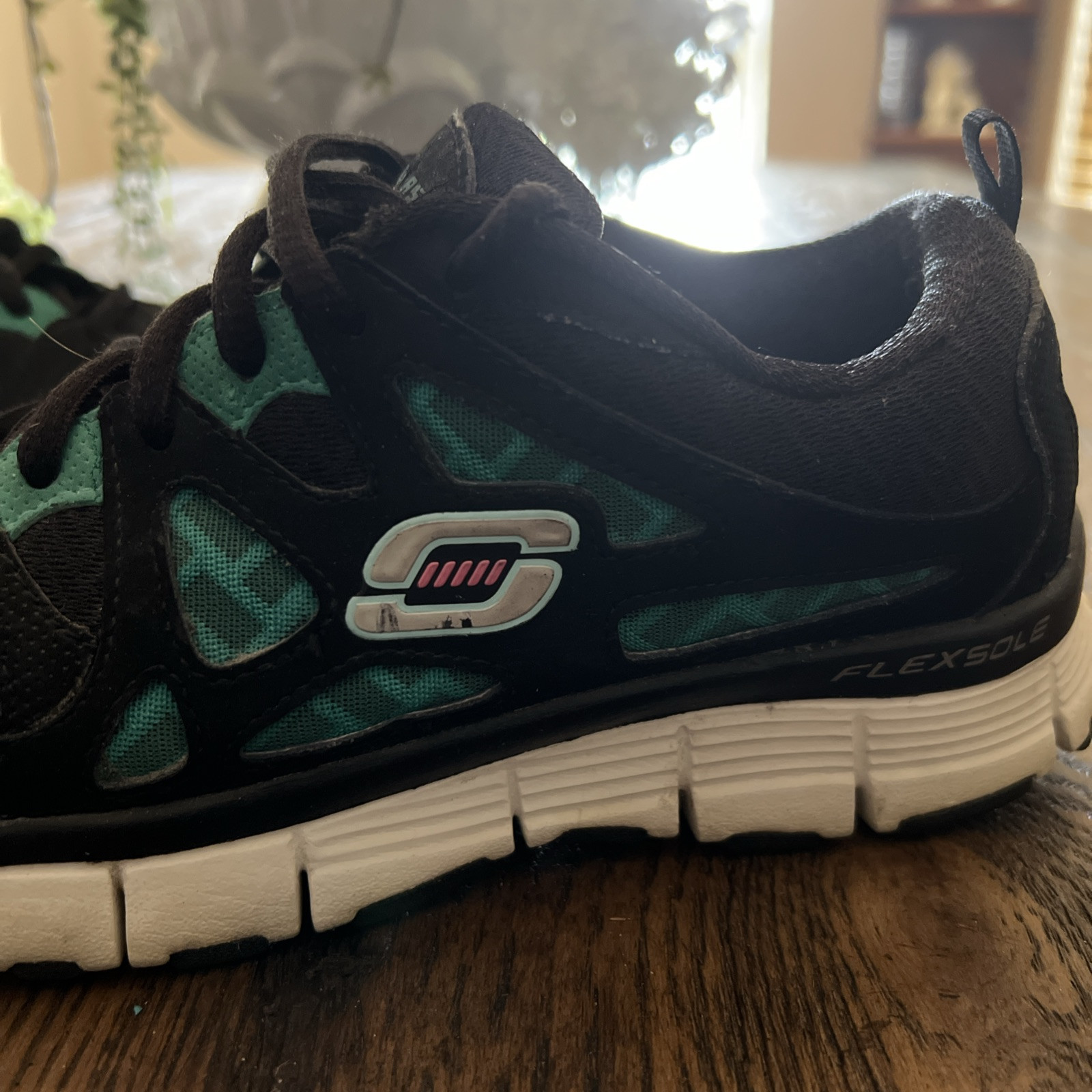 SAOLA Scarpe da corsa Skechers Sport Flex Sole donna 7 nere color verde acqua sneakers sportive