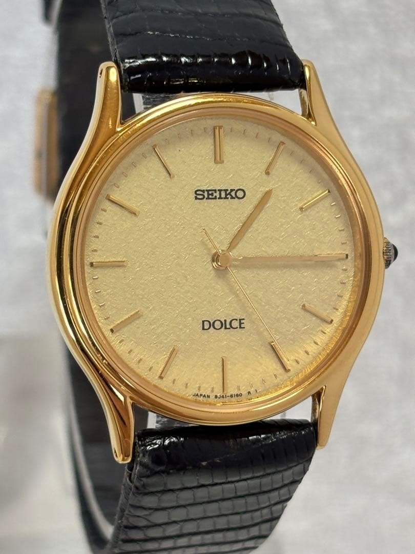 New/Used Fees Seiko Men's US Customs Dial Watch Gold Dolce No 8J41-6100 Quartz - vintagewatches.pk