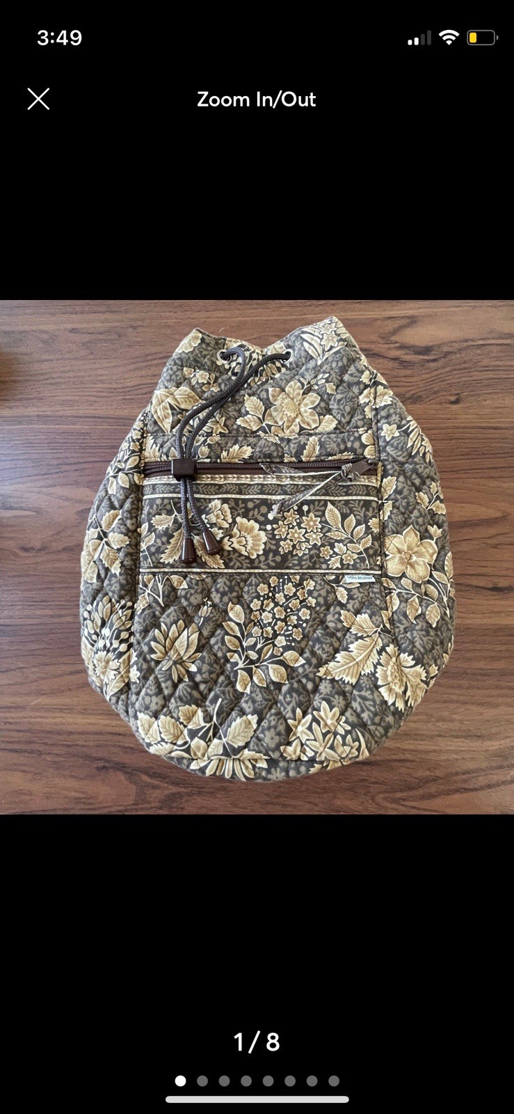 Vera Bradley Sling Bucket Backpack Java Leaf Prin… - image 1