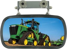 Stainless Steel 8" x 4" Magnetic Rear View Mirror for Trucks Tractors Forklifts