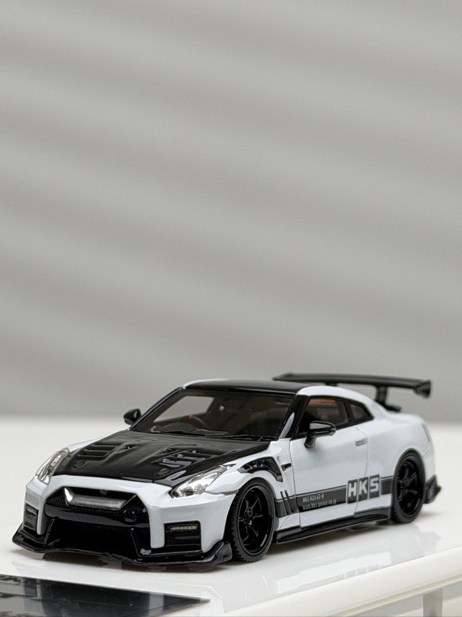 Nissan R35 GT-R HKS (White) [Davis & Giovanni] 1:64 scale | eBay