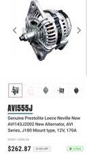 Prestolite Leece Neville N New Alternatoravi555j J180 Mount Type 12v 170 Prestolite Leece Neville N New Alternatoravi555j J180 Mount Type 12v 170