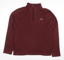 Weird Fish Men's Red 1/4 Zip Fleece Sweatshirt Size M
