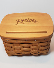 Longaberger Recipe Basket Complete with Wood ...