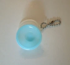 Tupperware Wonderlier Bowl Aqua Blue Keychain with Sheer Lid New