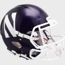 Northwestern Wildcats Full Size Speed Authentic Football Helmet - NCAA.