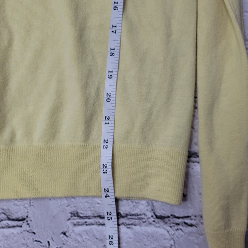 Weekend MaxMara Yellow Wool? Blend Long Sleeve Wide Neck Knit Sweater Top Sz M? - Picture 10 of 11