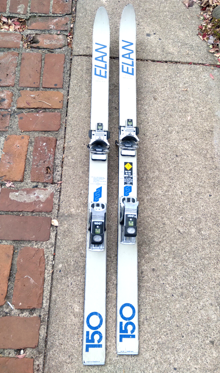 VINTAGE PAIR OF ELAN 150 CM SKIS WITH LOOK BINDINGS #396318-0
