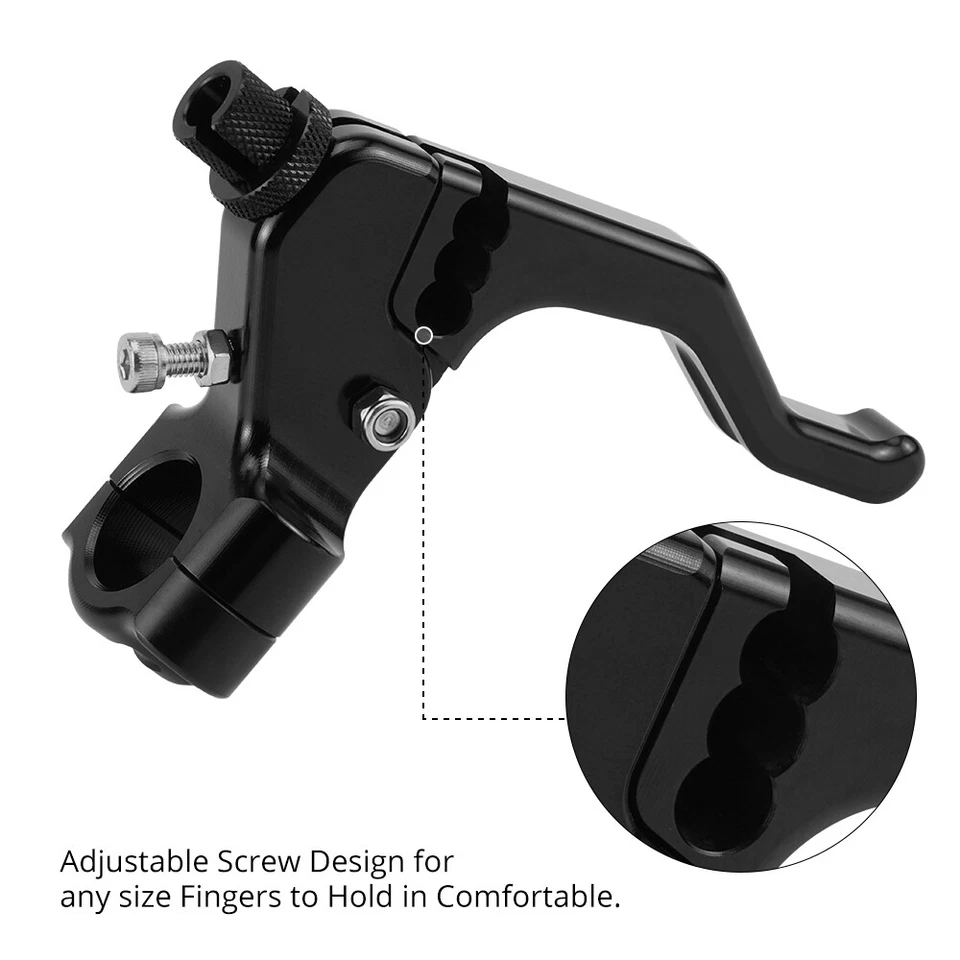 Palanca de embrague CNC corta para Yamaha Honda Kawasaki Suzuki Triumph Foto 3 de 4