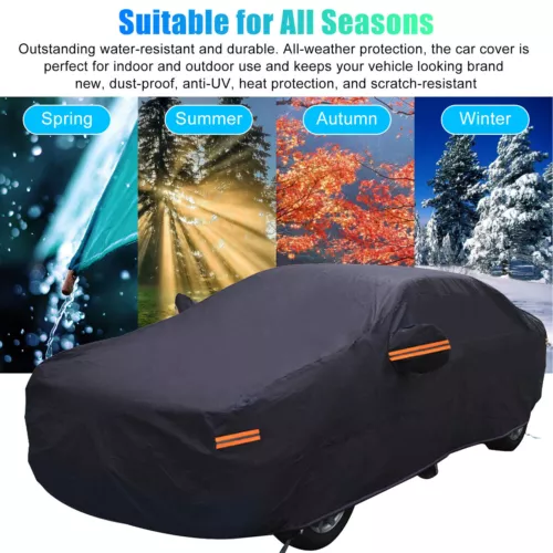 Full Car Cover Waterproof All Weather Protection Anti-UV Rain Snow Anti Scratch - Picture 2 of 11