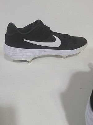 Nike Alpha Huarache Elite 2 Low Air Zoom Black White Cleats AJ6873-001 Size 14
