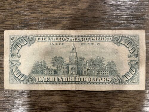 1974 Old Hundred dollar bill - Picture 2 of 2