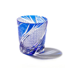EdoKiriko TABLEAU Meteor Shower Lapis lazuli Old fashioned glass Japan