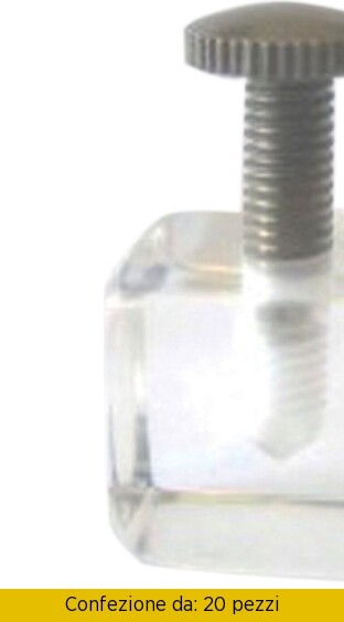 Kit 20 Reggipiani Cubo Plexiglass 20x20 mm Vite M6 - Ferramenta Professionale
