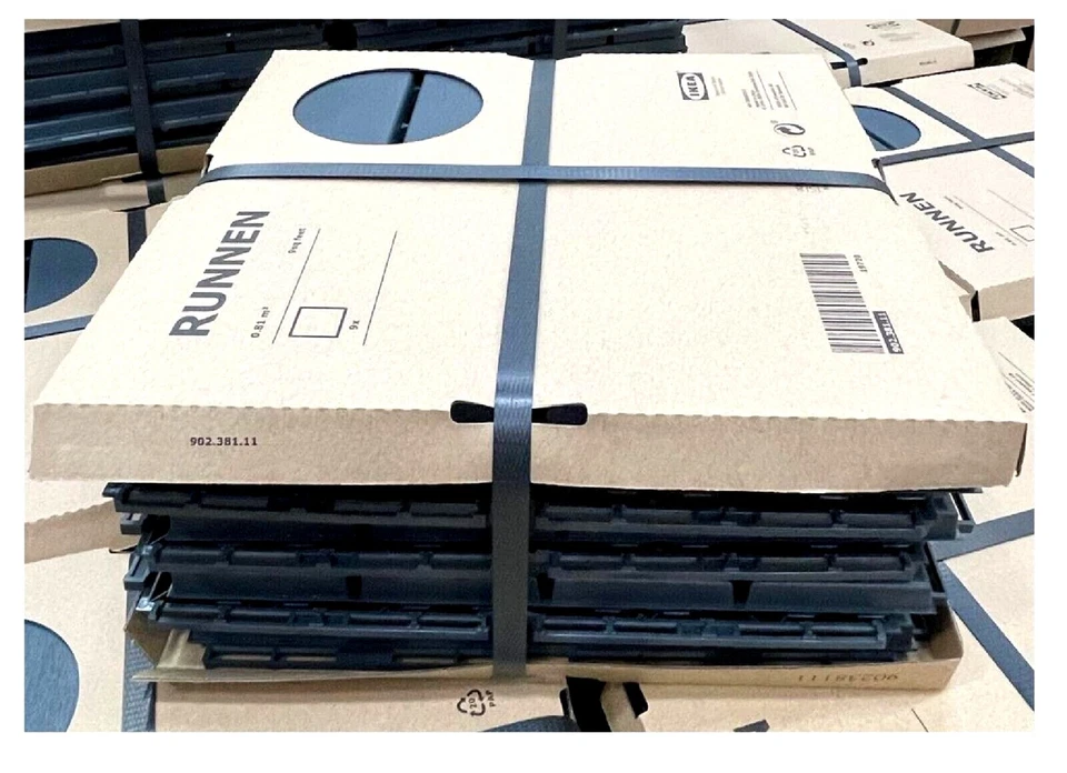 Decking de piso externo IKea RUNNEN cinza escuro pacote com 9 polipropileno 902.381.11 novo - Imagem 2 de 2