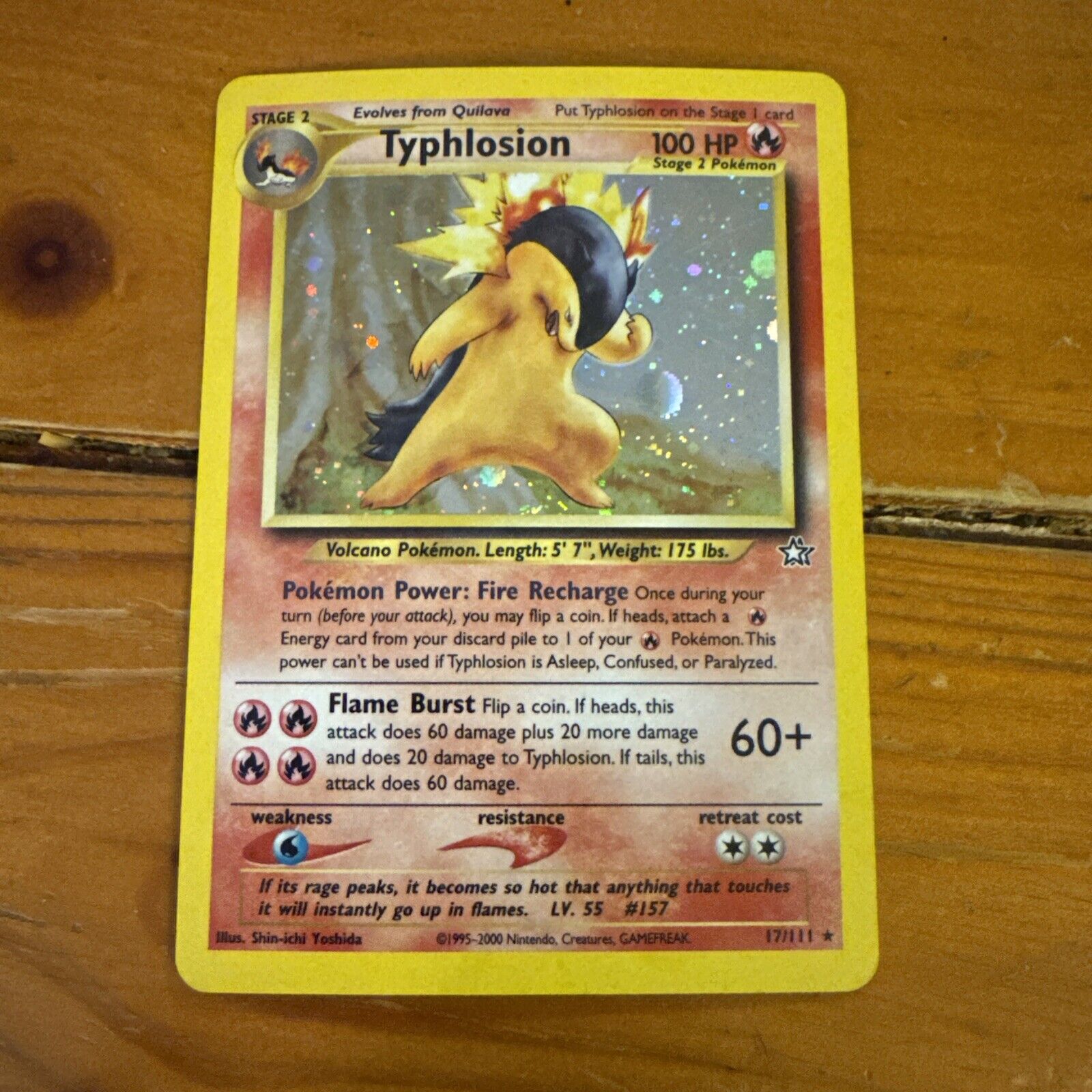 Pokemon TCG Card English Neo Genesis Typhlosion 17/111 Holo Rare