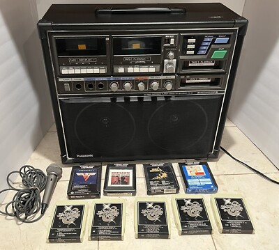 Vintage 1970's Panasonic ® RQ-84 Karaoke System 9 tapes, Mic Vintage 1970's Panasonic ® RQ-84 Karaoke System 9 tapes, Mic