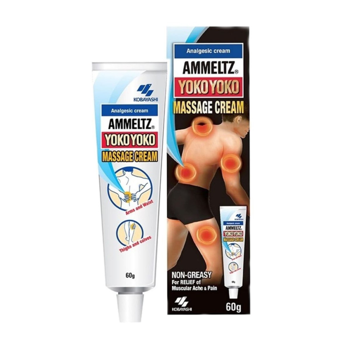 フェイスクリーム yoko 3 Pack of AMMELTZ Yoko Yoko Massage Cream 60g For RELIEF of