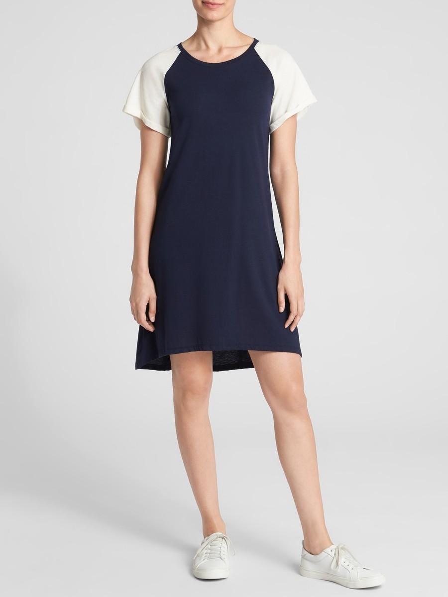 casual midi summer dresses Blue and Ivory Print Midi Summer Dress with Buttons Ivory Blue Stripe Floral / Medium