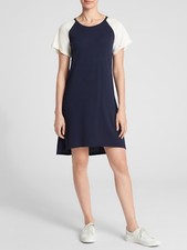 Gap Short Sleeve Raglan Swing Dress, NAVY SIZE LT L T #293961 N0713