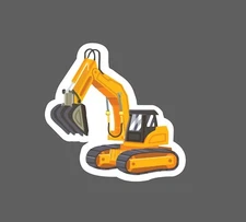 Excavator Sticker Construction Waterproof Work Business Union Gift NEW