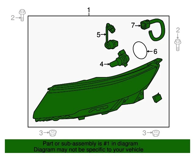 NEW OEM GM Passenger Headlight Halogen Projector 22902127 Chevy Volt 2011-2015 - Imagem 3 de 4