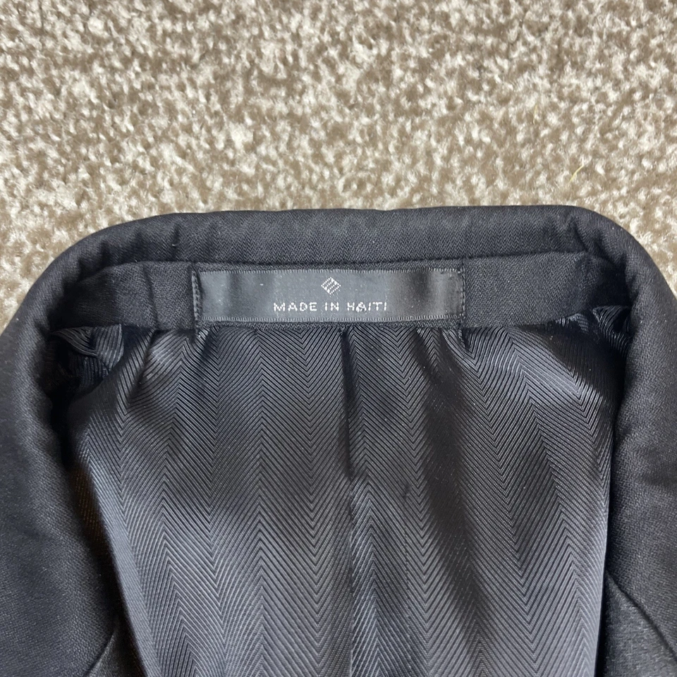 Loro Piana Joseph Abboud Black Tie Jacket Super 120s Tuxedo Blazer Coat Mens 36 - Image 2 of 4