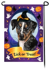 Catahoula Leopard Dog Halloween Howls Garden Flag